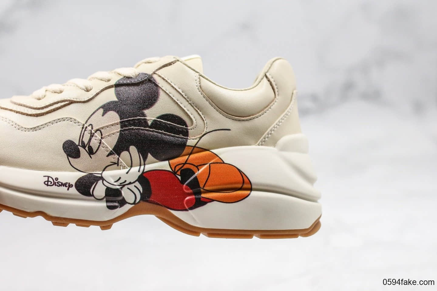 古驰Gucci Rhyton Vintage Trainer Sneaker莞产纯原版本米老鼠米奇配色原档案数据开发全鞋均采用原厂材料打造