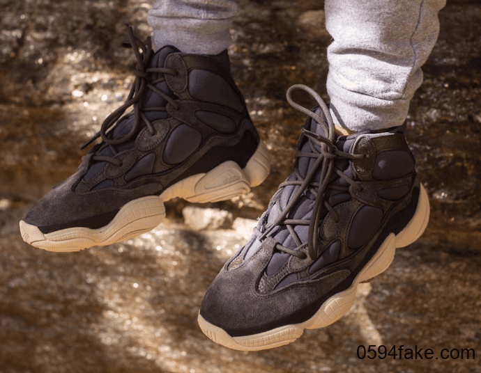 秋冬来一双吗？Yeezy 500 High“ Slate”最新上脚图曝光！ 货号：FW4968