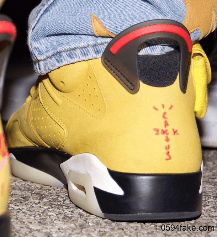 芥末黄鞋身！全新Travis Scott x Air Jordan 6上脚图曝光！