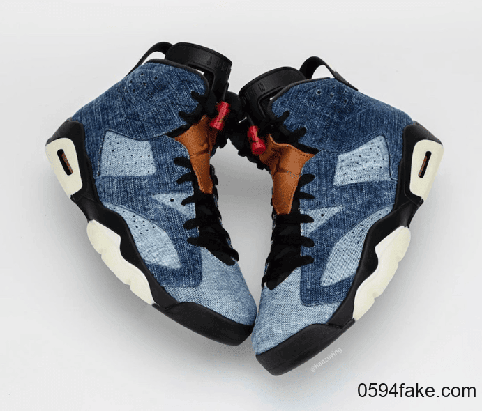 水洗丹宁鞋面！这双Air Jordan 6“ Washed Denim”有点好看！ 货号：CT5350-401