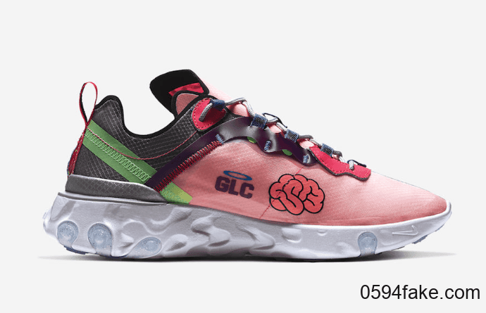 慈善Nike React Element 55释出官图！被后跟小表情可爱到了！ 货号：CV2592-600