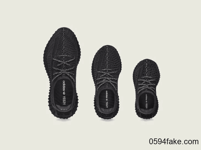 黑天使Yeezy Boost 350 V2 “Black”全家族尺码补货！后天发售！ 货号：FU9006