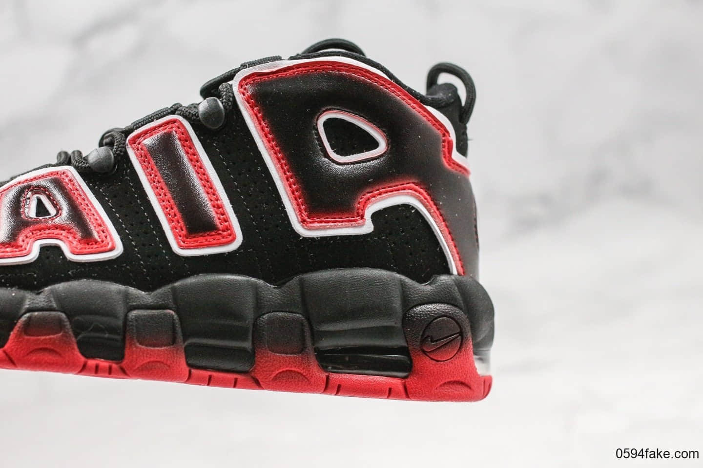 耐克Nike Air More Uptempo 96 OG纯原版本大皮蓬系列黑红内置全掌可视气垫原盒原标 货号：CJ6129-001