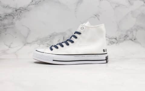 匡威Converse x Sacai x Fragment design公司级版本藤原浩三方联名款高帮白色原楦头原纸板打造