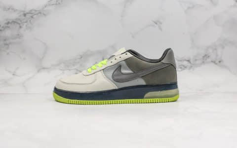 耐克Nike Air Force 1 07纯原版本低帮空军一号35周年纪念款灰绿色内置后掌可视气垫全头层牛皮打造 货号：318772-001