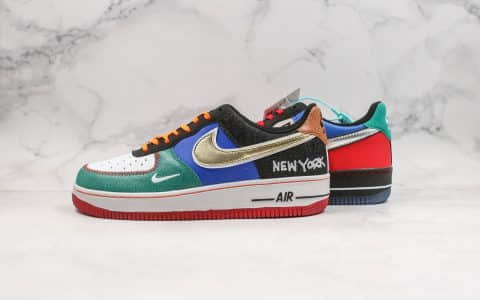 耐克Nike Air Force 1 Low What The NYC纯原版本低帮空军一号纽约限定鸳鸯配色内置气垫原楦头纸板打造 货号：CT3610-100