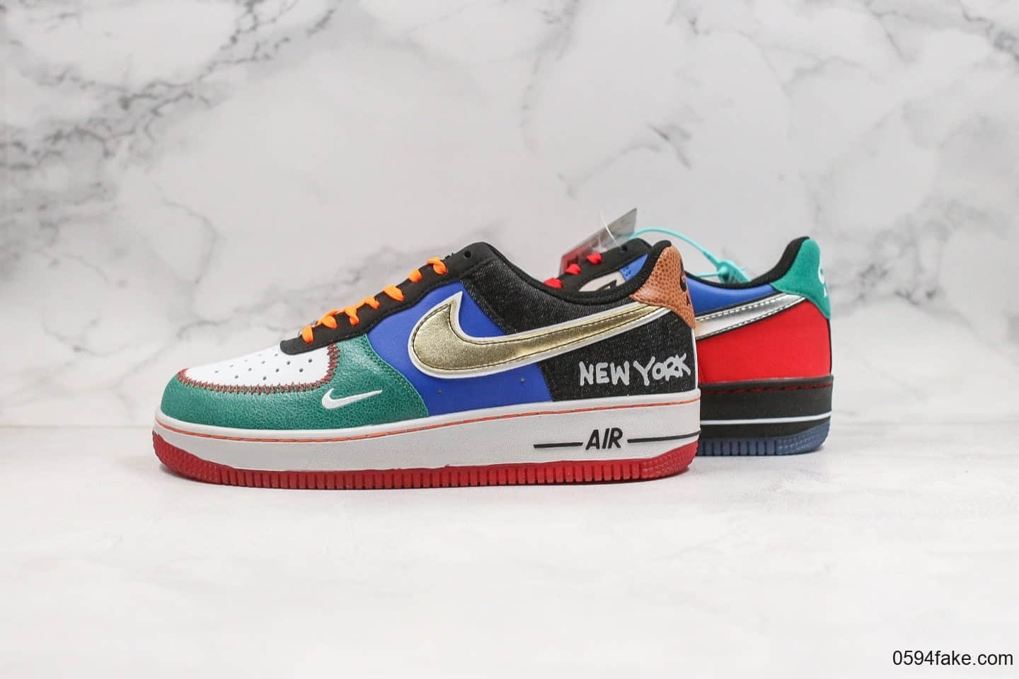 耐克Nike Air Force 1 Low What The NYC纯原版本低帮空军一号纽约限定鸳鸯配色内置气垫原楦头纸板打造 货号：CT3610-100