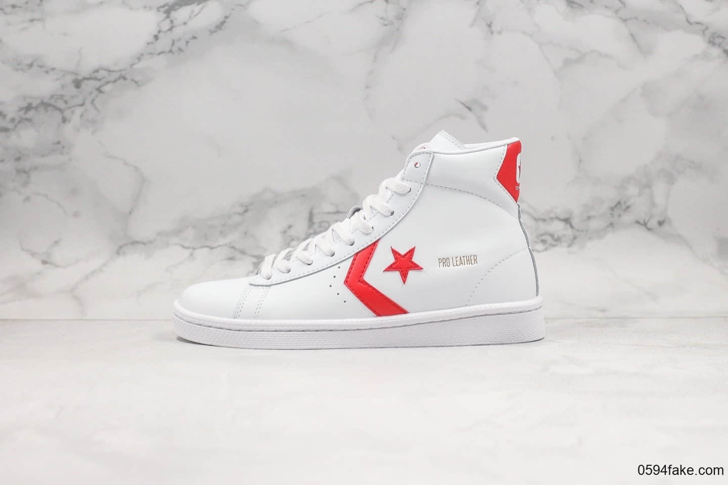 匡威Converse Pro Leather公司级版本高帮皮面篮球鞋白红原盒原标原档案数据开发