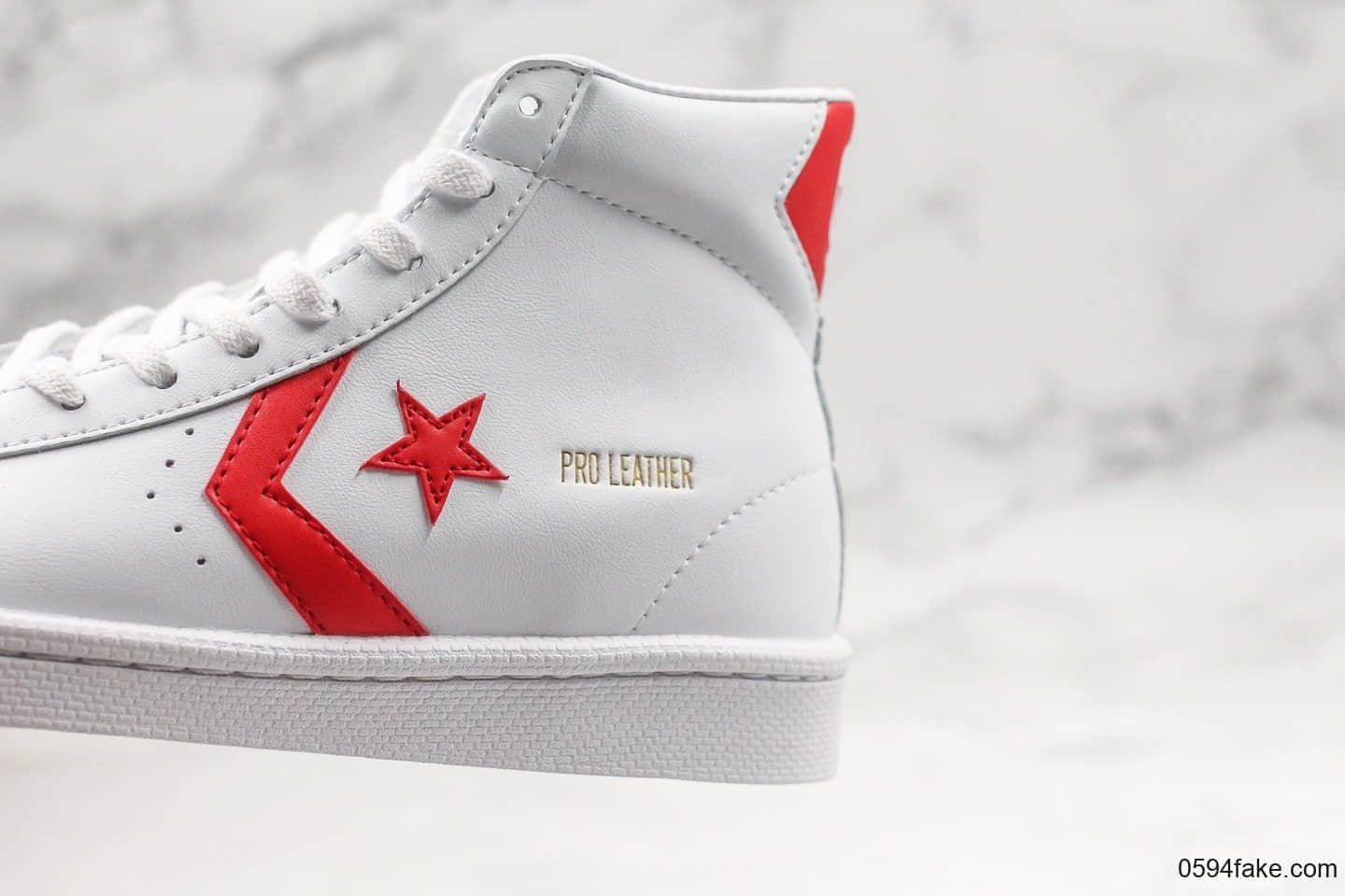 匡威Converse Pro Leather公司级版本高帮皮面篮球鞋白红原盒原标原档案数据开发