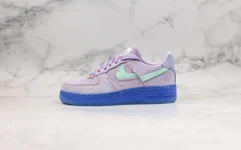 耐克Nike Air Force 1 07 Low纯原版本低帮空军一号麂皮断勾香芋紫配色内置气垫头层皮材质 货号：CT7358-500