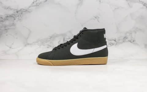 耐克Nike Blazer Mid公司级版本高帮开拓者板鞋黑生胶色青岛QT纯原鞋面原楦头纸板打造原鞋开模一比一制作 货号：CD2569-018