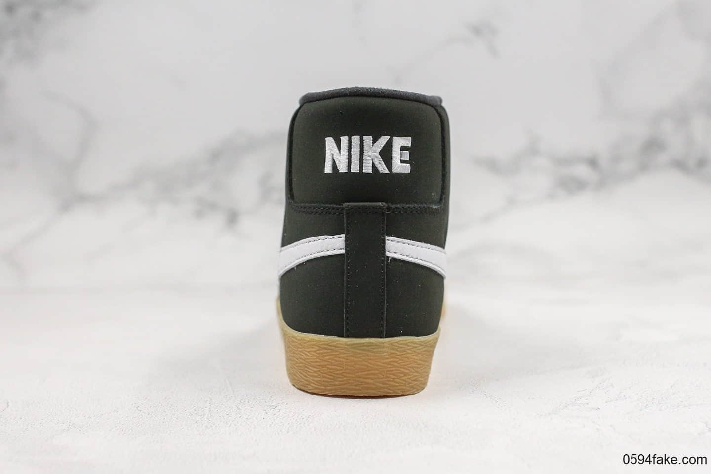 耐克Nike Blazer Mid公司级版本高帮开拓者板鞋黑生胶色青岛QT纯原鞋面原楦头纸板打造原鞋开模一比一制作 货号：CD2569-018