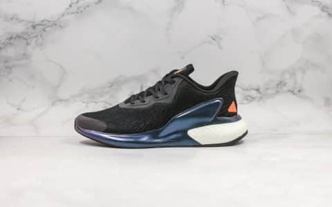 阿迪达斯adidas Alphaboost System纯原版本阿尔法爆米花跑鞋黑蓝色全新Boost鞋底缓震科技原装鞋面原厂马牌橡胶外底