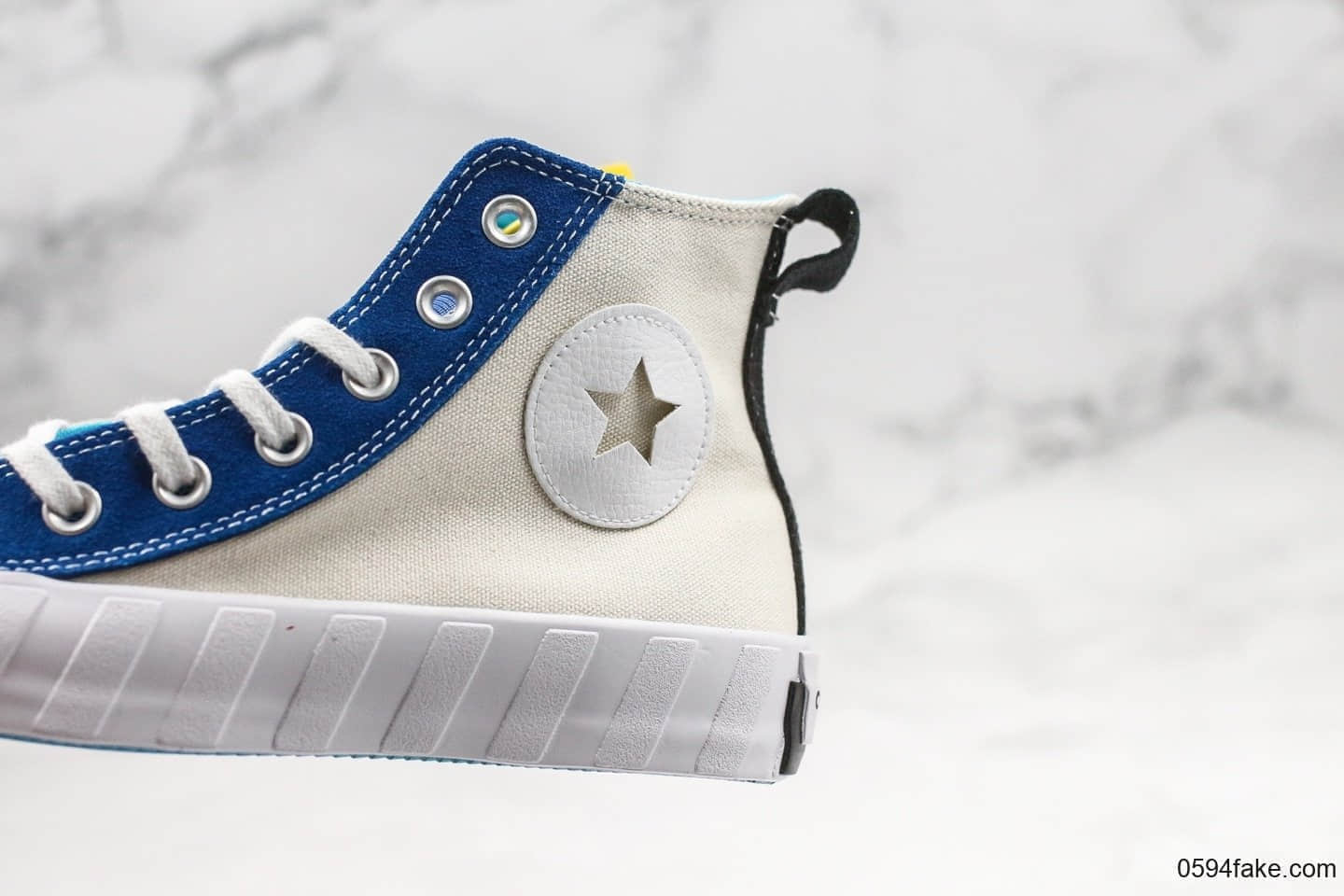 匡威Converse Chuck Taylor All Star High 1970 NOT A CHUCK公司级版本新款四色鸳鸯拼接正确PU硅蓝中底原盒原标 货号：167242C