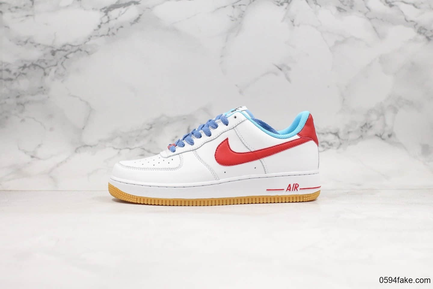 耐克Nike Air Force 1 low x CLOT纯原版本陈冠希联名款低帮空军一号红白蓝首发版本内置气垫 货号：CU1980-190