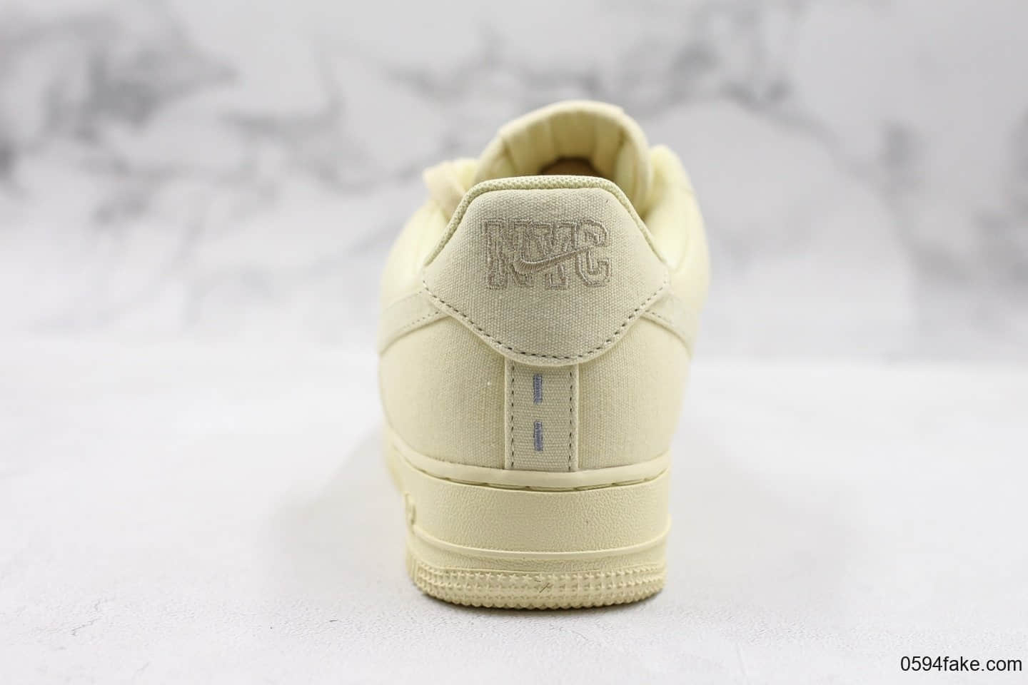 耐克Nike Air Force 1'07 LV8纯原版本低帮空军一号浅黄色帆布鞋内置全掌Sole气垫原盒原标 货号：CJ0691-100