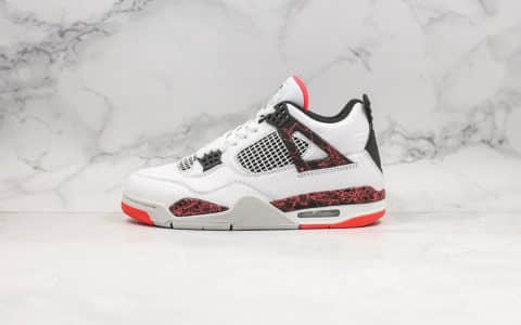 乔丹Air Jordan 4 Hot Lava纯原版本热熔岩AJ4红白配色正确无色差原盒原标真实气垫回弹 货号：308497-116