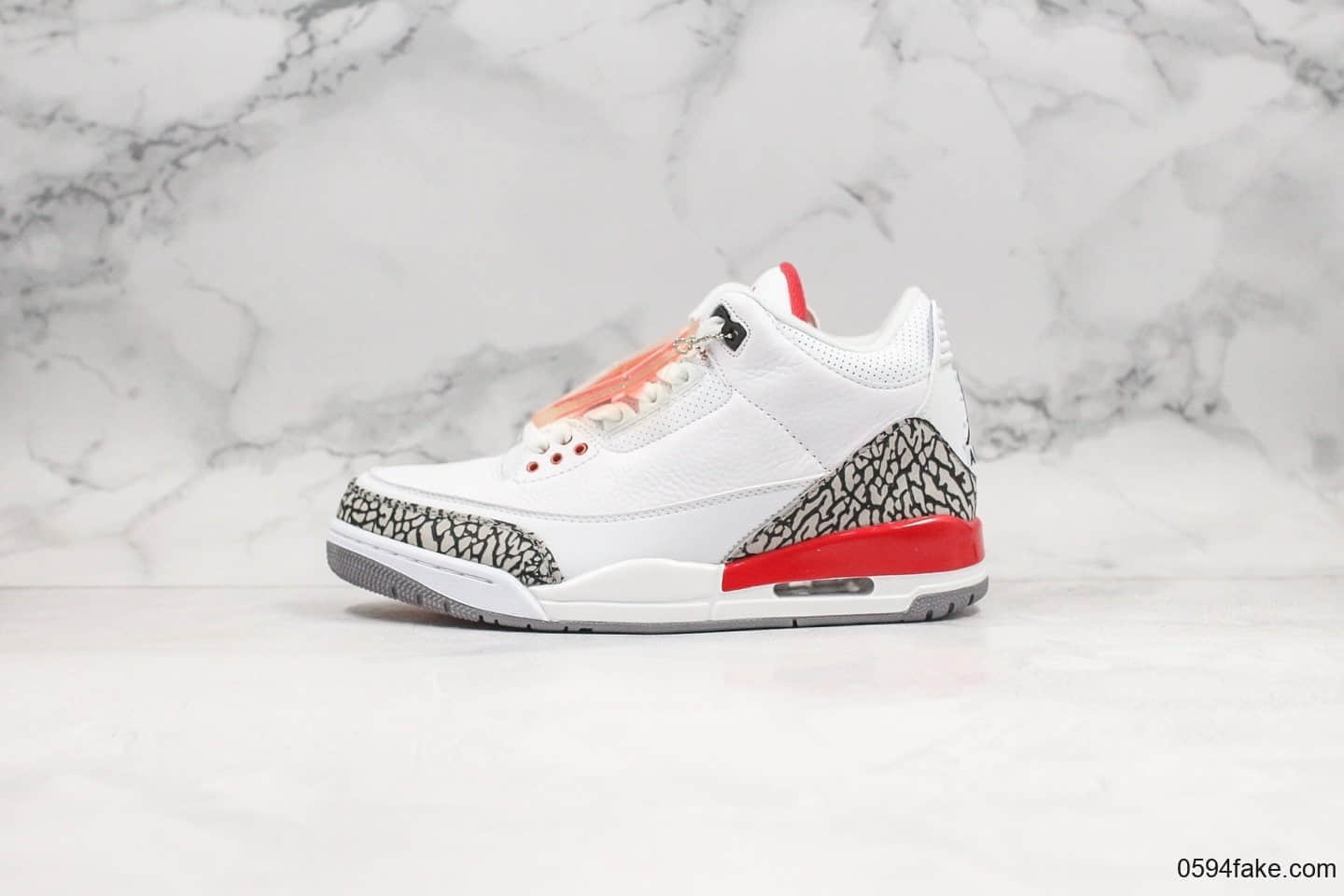 乔丹Air Jordan 3 Katrina纯原版本飓风爆裂纹AJ3原装进口皮料内置气垫原盒原标 货号：136064-116