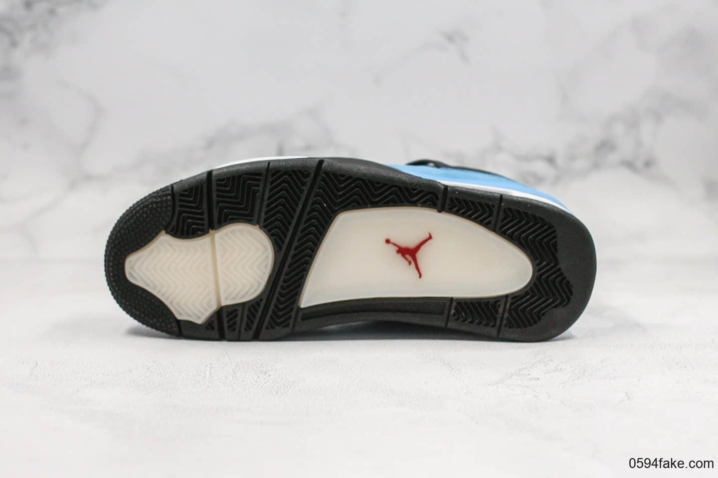 乔丹Air Jordan 4 x Travis Scott纯原版本联名款AJ4蓝色内置可视气垫原档案数据开发区别市面通货版本 货号：308497-406