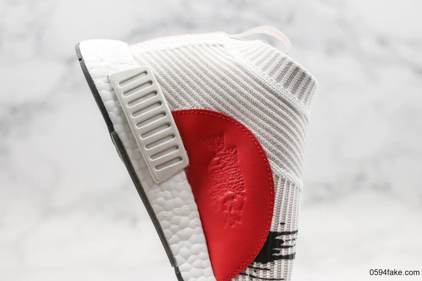 阿迪达斯Adidas NMD CS1 PK纯原版本锦鲤鱼红白配色NMD袜子鞋原厂Boost缓震大底 货号：BB9260