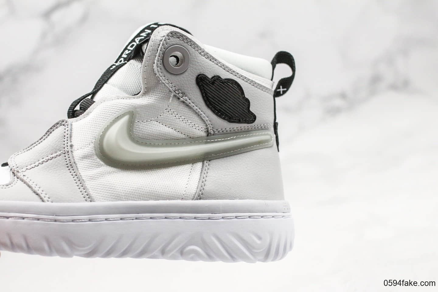 乔丹Air Jordan 1 High React纯原版本瑞亚机能风格AJ1灰色原档案数据开发真瑞亚缓震大底 货号：AR5321-100