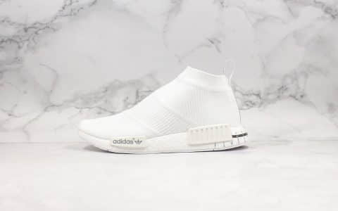 阿迪达斯Adidas NMD CS1 PK White Black纯原版本弹力NMD针织袜子鞋纯白配色内置Boost缓震大底原楦头纸板打造 货号：BD7732