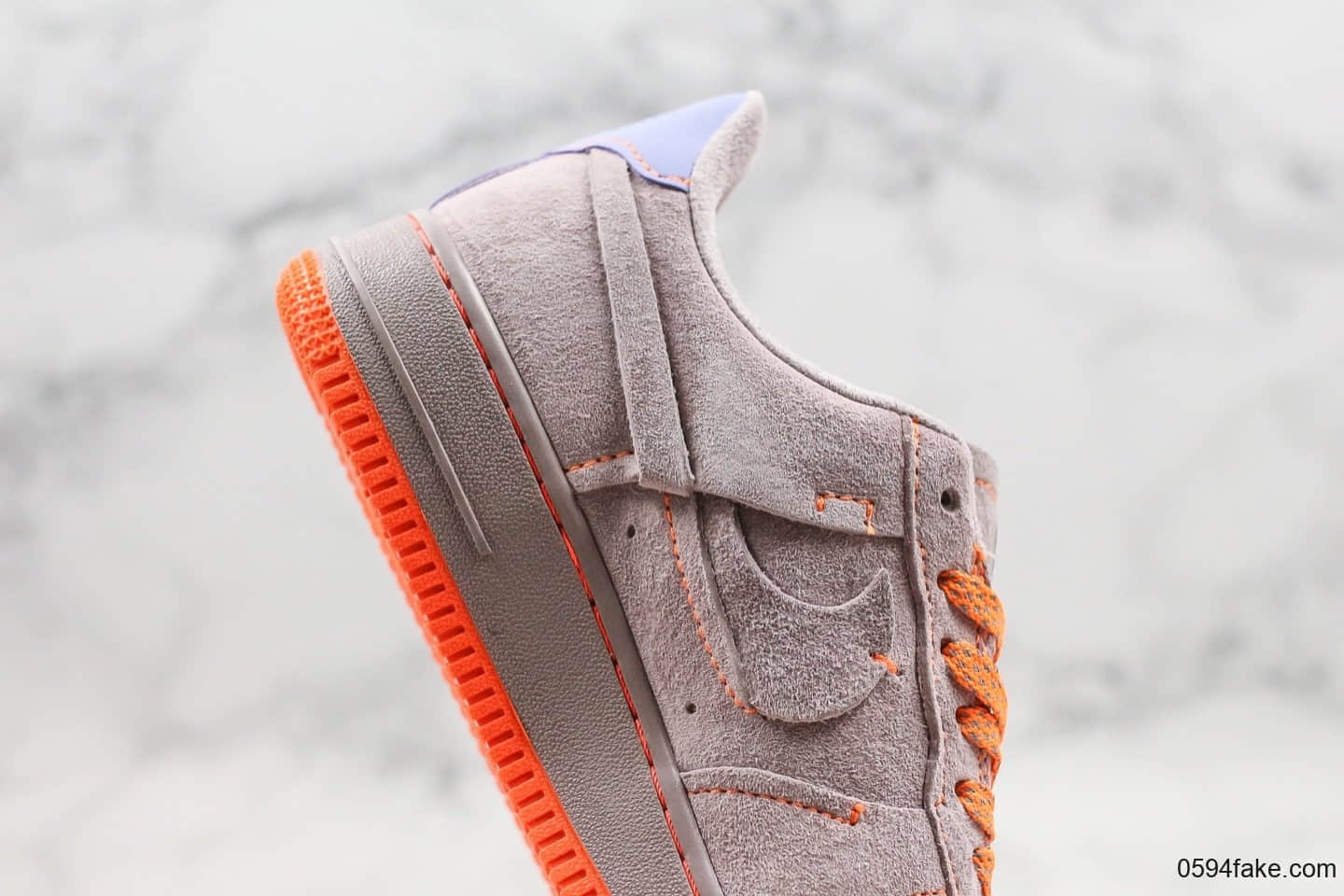耐克Nike Air Force 1 07 Low纯原版本低帮空军一号断勾香芋紫橘配色内置全掌气垫原盒原标正确翻毛皮 货号：CT7358-600