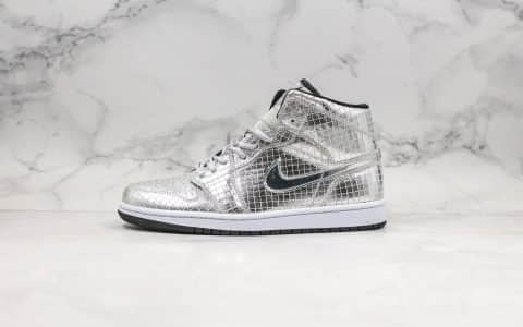 乔丹Air Jordan 1 Retro High OG公司级版本闪耀的灯球AJ1银色原盒原标原档案数据开发区别市面通货版本 货号：CU9304-001