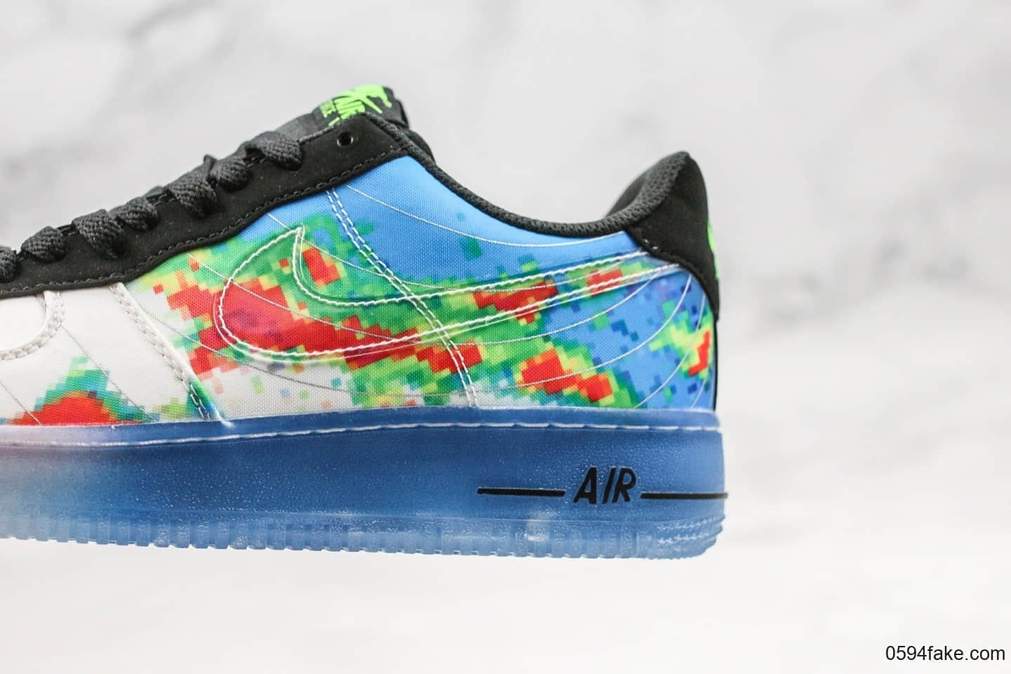 耐克Nike Air Force 1 Comfort Prm W-MAN WEATHERMAN纯原版本低帮空军一号气象员配色内置全掌Sole气垫原楦头纸板打造 货号：599457-100