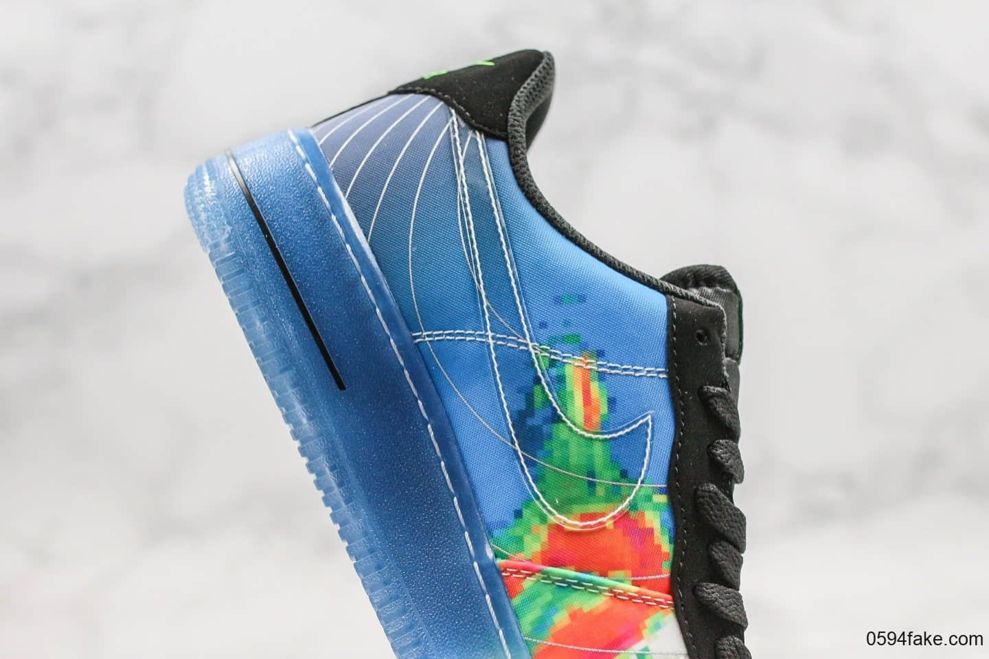 耐克Nike Air Force 1 Comfort Prm W-MAN WEATHERMAN纯原版本低帮空军一号气象员配色内置全掌Sole气垫原楦头纸板打造 货号：599457-100