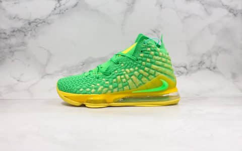 耐克Nike LeBron 17 Future Air纯原版本詹姆斯17代篮球鞋苹果荧光绿内置气垫支持实战原盒配件 货号：BQ3177-917