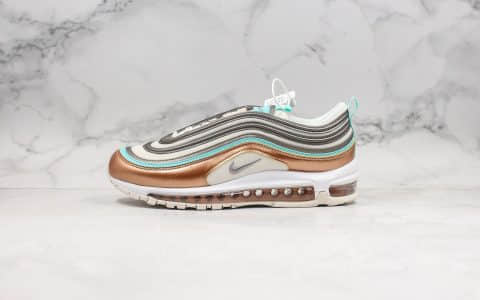 耐克NIike Air Max 97 SE纯原版本气垫Max97香槟金蓝配色内置可视全掌可视气垫原厂真实气垫加持 货号：CQ4806-071