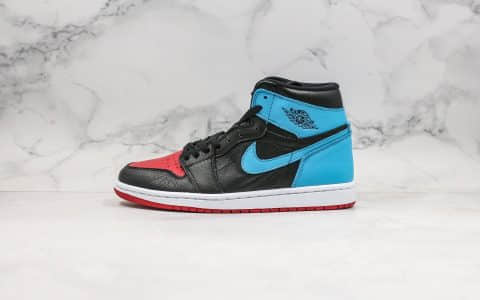 乔丹Nike Air Jordan 1 High OG WMNS UNC To Chicago纯原版本高帮AJ1红蓝配色正确荔枝纹头层皮鞋面材质 货号：CD0461-046