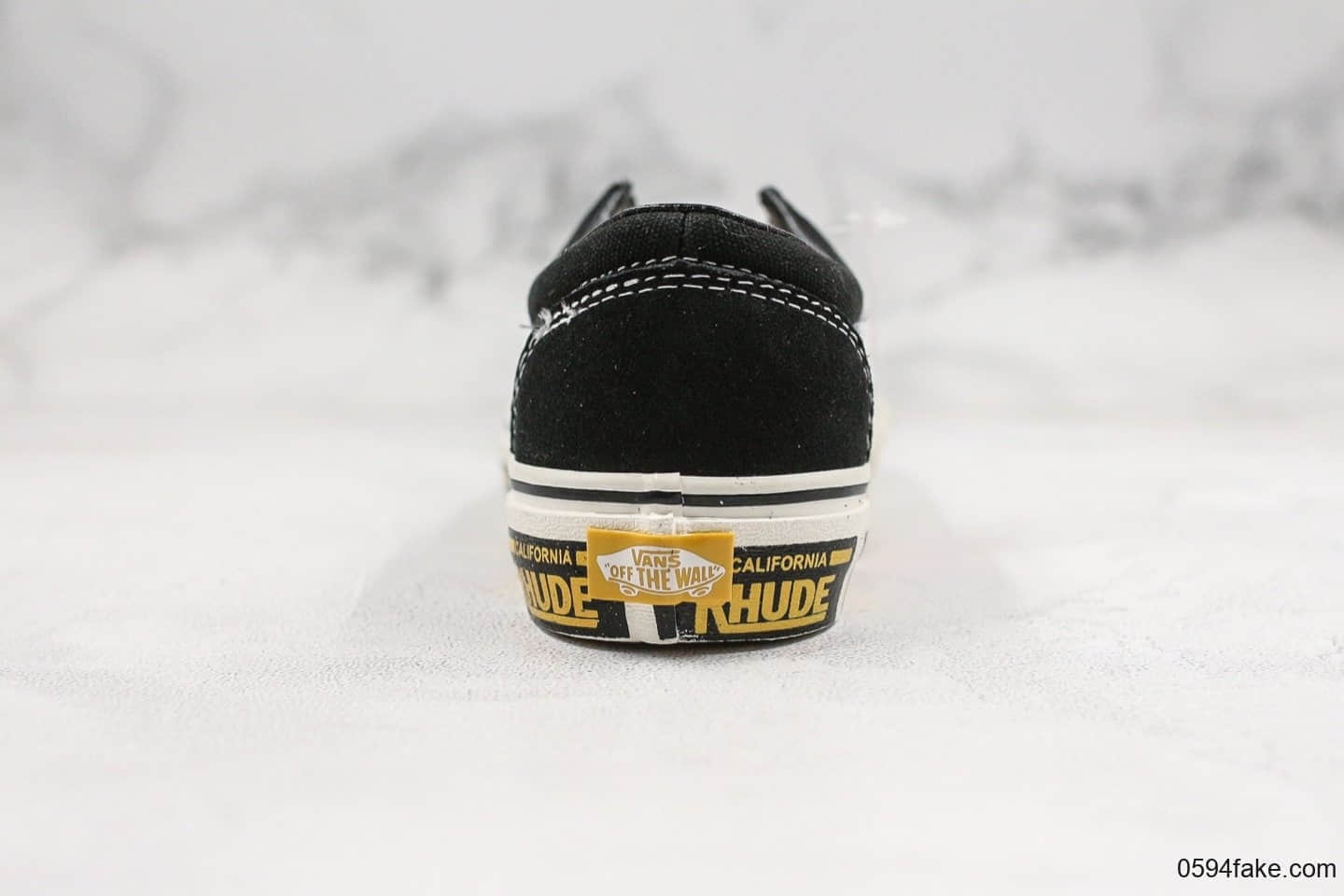 万斯Vans x Rhude Bold Ni公司级版本联名款黑黄加州车牌串标配色原厂硫化原盒配件 货号：VN0A3WLPTHF