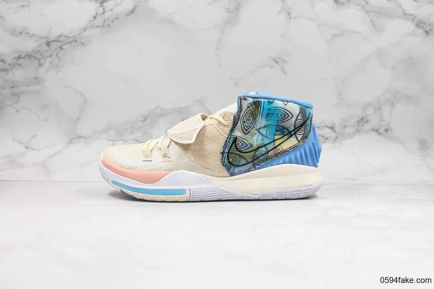 耐克Nike Kylie 6 Pre-Heat LA纯原版本欧文6洛杉矶城市限定配色内置气垫原盒原标支持高强度实战 货号：CN9839-101