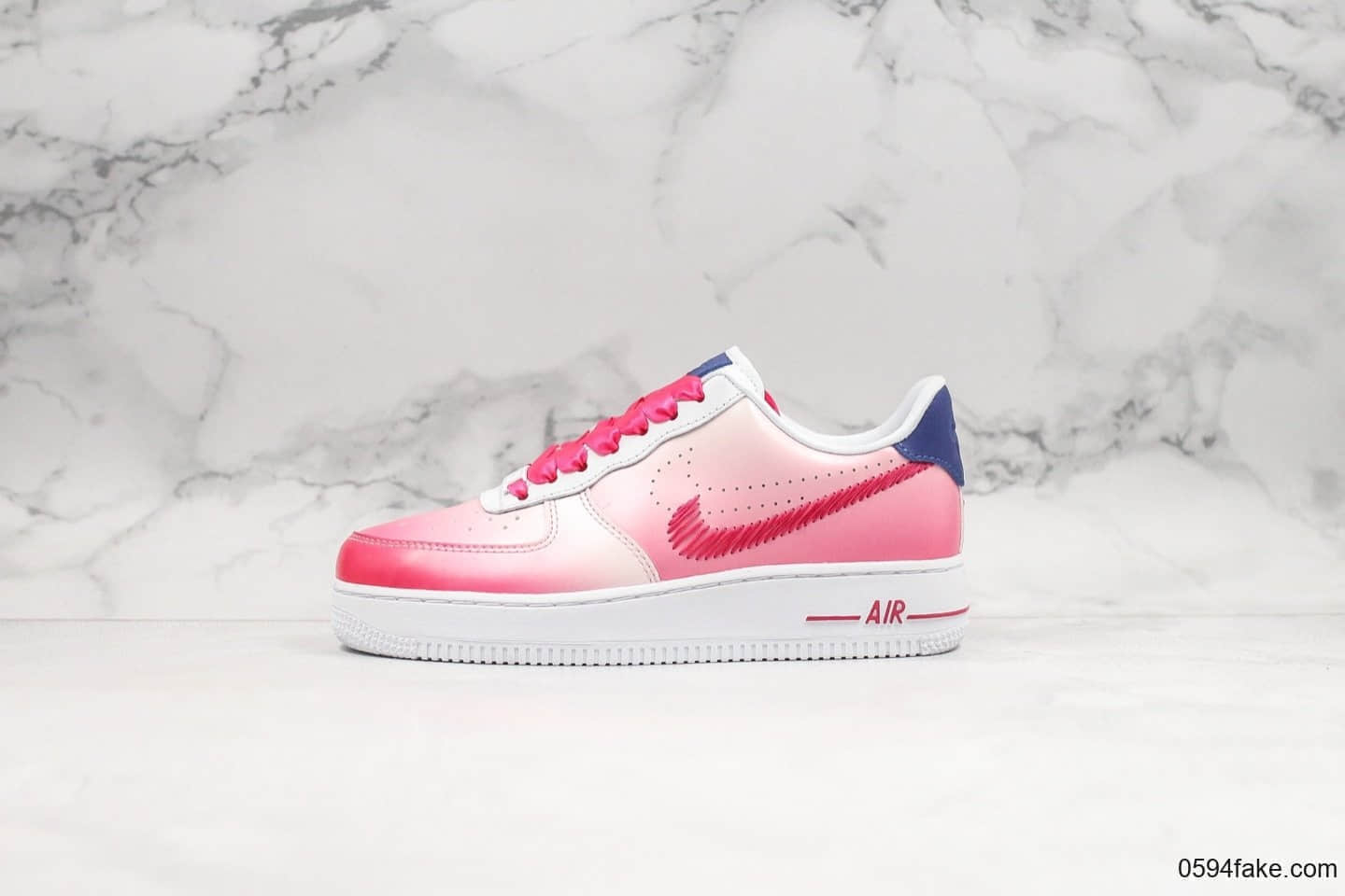 耐克Nike Air Force 1 Kay Yow纯原版本空军一号抗乳腺癌限定渐变粉配色原鞋开模一比一打原盒原标 货号：CT1092-100