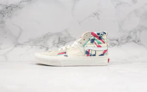 万斯Vans SK8-Hi Bricolage纯原版本解构拼接高帮新款灰白彩虹原厂硫化大底原盒原标