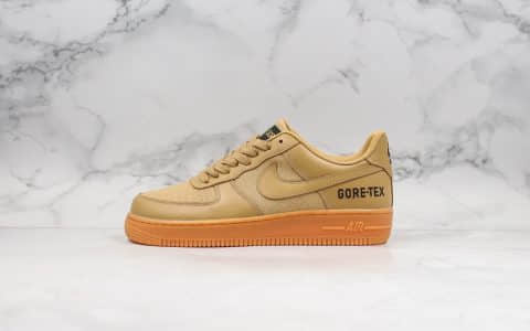 耐克Nike Air Force 1 ´07 Low Premium GORE-TEX纯原版本空军一号卡其土黄灰户外机能防水经典百搭休闲运动板鞋内置全掌Sole气垫 货号：CK2630-100