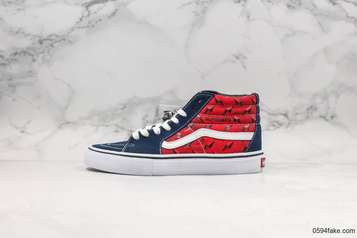 万斯Vans Sk8-Hi Pro x Supreme公司级联名款vans中帮板鞋原厂硫化大底原盒原标大几率过验 货号：VN0A45JDTEB-20