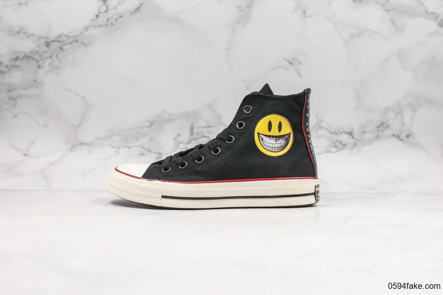 匡威Converse x Shoe Palace公司级版本录音机时代联名款笑脸限定原厂硫化大底双尾条正确硅蓝中底