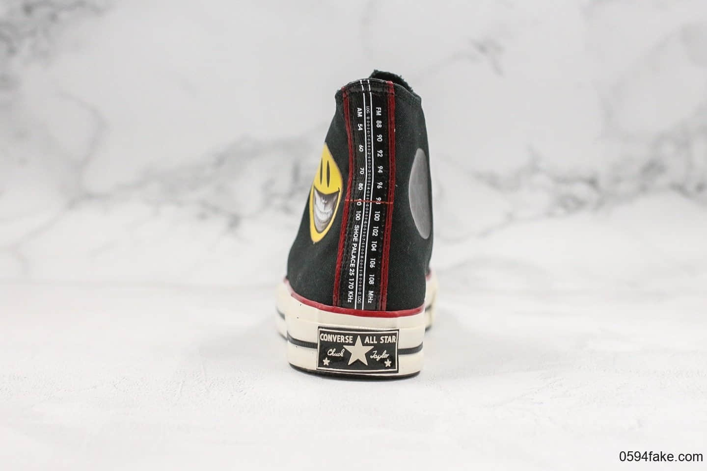 匡威Converse x Shoe Palace公司级版本录音机时代联名款笑脸限定原厂硫化大底双尾条正确硅蓝中底