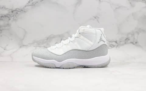 乔丹Air Jordan 11 WMNS Metallic Silver纯原版本施华洛世奇满天星配色AJ11内置碳板原档案数据开发实战篮球鞋 货号：AR0715-100