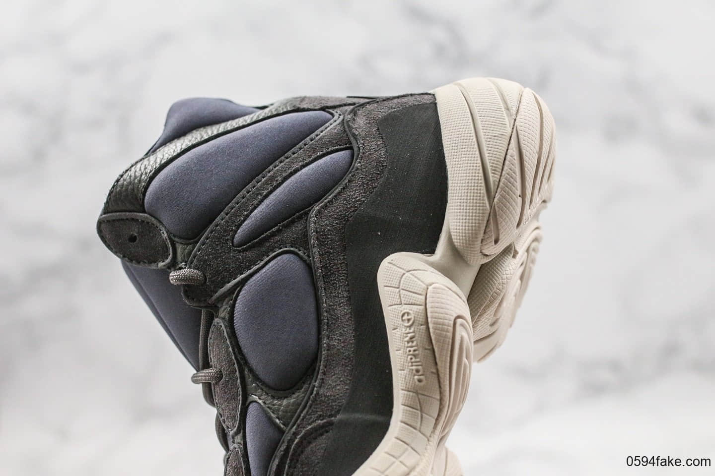 阿迪达斯Adidas Yeezy 500 HIGH「Slate」纯原版本椰子500高帮黑曜石配色原盒原标纤维面料打造 货号：FW4968