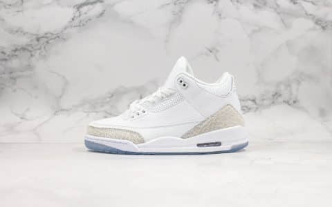 乔丹Air jordan 3 Tanker纯原版本爆裂纯白AJ3内置气垫原装TPU纤维板 货号：136064-111