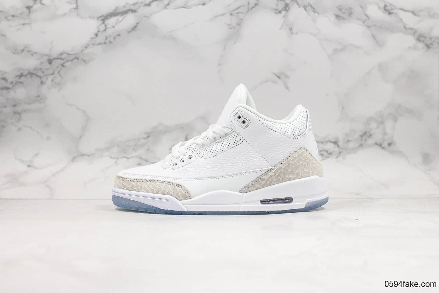 乔丹Air jordan 3 Tanker纯原版本爆裂纯白AJ3内置气垫原装TPU纤维板 货号：136064-111