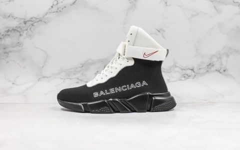 巴黎世家Balenciaga Speed knit Mid sneakers纯原版本耐克回到未来联名款全新双层RB超软PU组合大底
