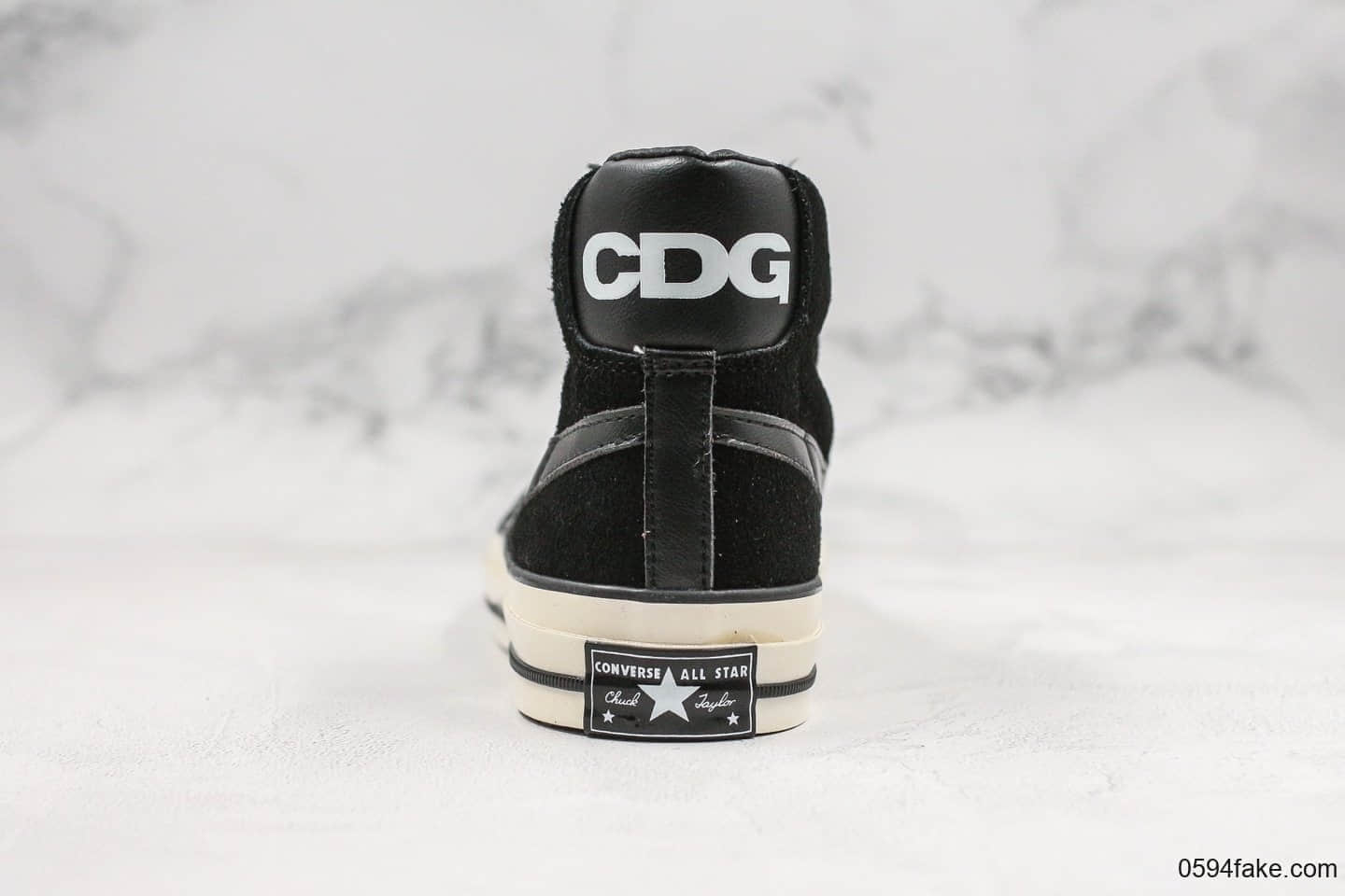匡威CdG x Nike x CONVERSE公司级版本三方联名款高帮黑色原厂硫化工艺原盒原标