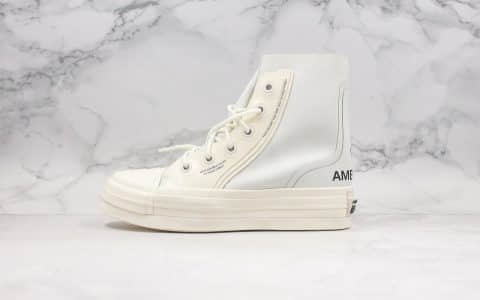 匡威Converse x AMBUSH纯原版本军事联名款秋冬白色原厂硫化大底原档案数据开发打造