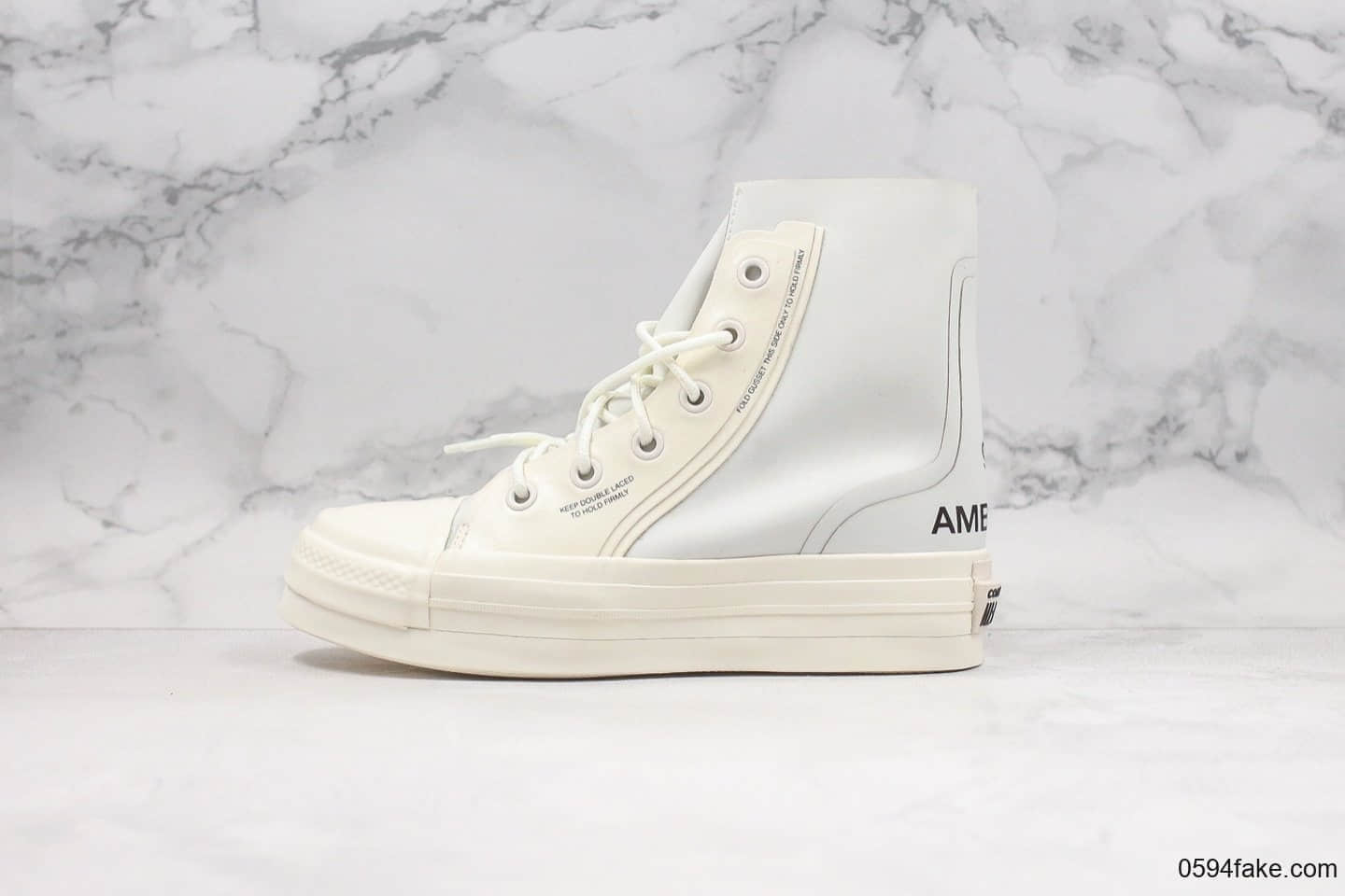 匡威Converse x AMBUSH纯原版本军事联名款秋冬白色原厂硫化大底原档案数据开发打造