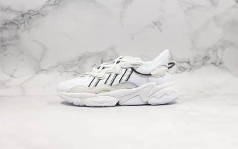 阿迪达斯Adidas Ozweego adiprene公司级版本皮面水管老爹鞋3M反光白原盒原标